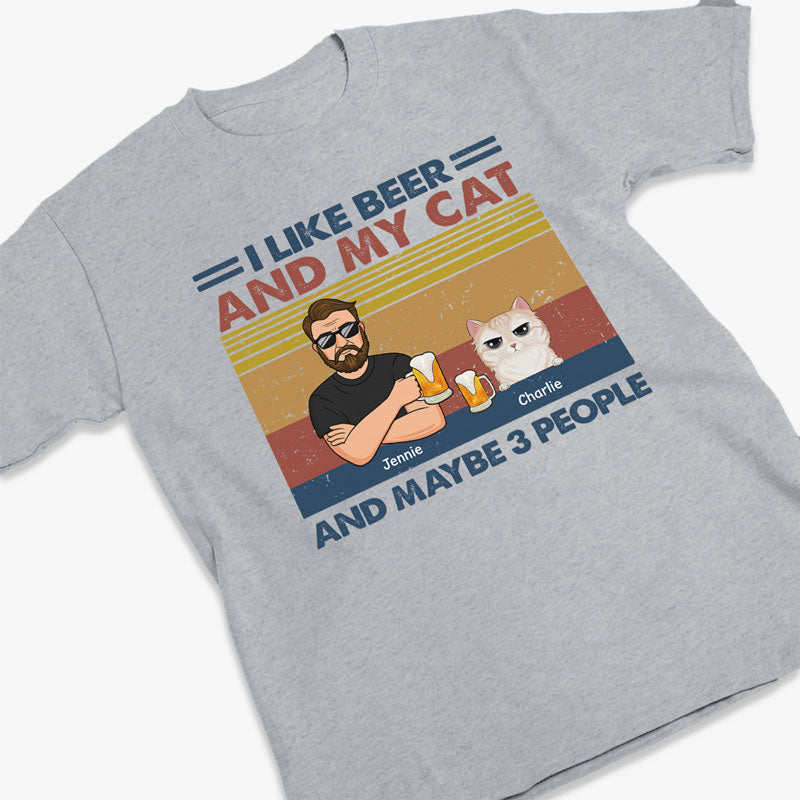 I Like Wine And My Cats - Cat Personalized Custom Unisex T-shirt, Hoodie, Sweatshirt - Gift For Pet Owners, Pet Lovers