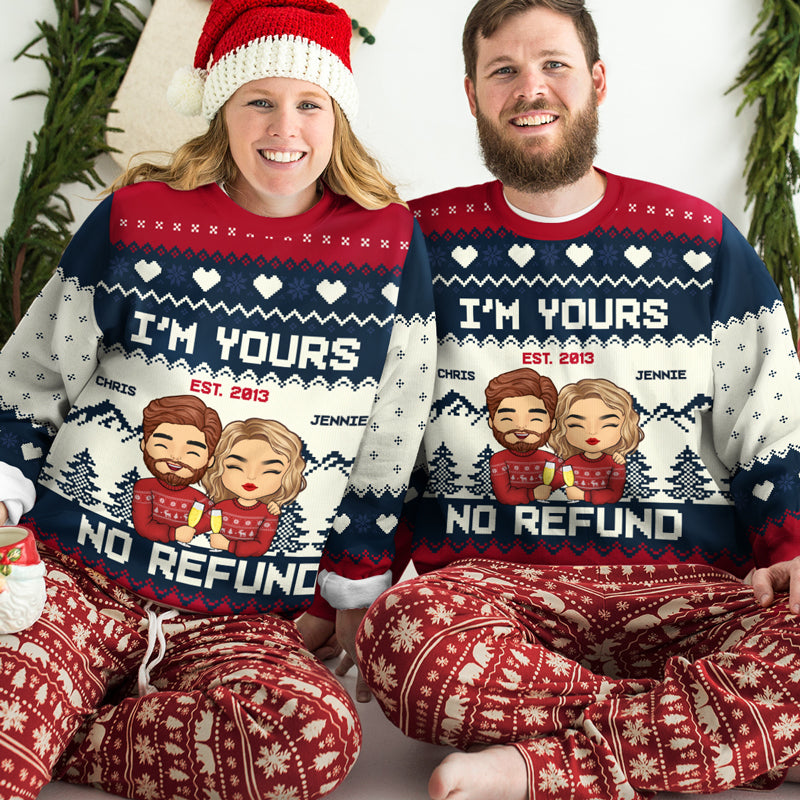 All Of Me Is Yours - Couple Personalized Custom Ugly Sweatshirt - Unisex Wool Jumper - Christmas Gift For Husband Wife, Anniversary
