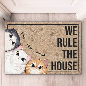 Cats Rule The House - Cat Personalized Custom Decorative Mat - Gift For Pet Owners, Pet Lovers