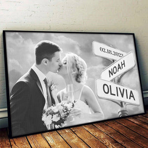 Custom Photo I Just Need You - Couple Personalized Custom Horizontal Poster - Gift For Husband Wife, Anniversary