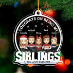 Custom Name Funny Christmas Sibling Gifts - Personalized Ornament
