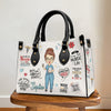 You Are Our Angels In Scrubs - Nurse Personalized Custom Leather Handbag - Appreciation, Thank You Gift, Nurse Life, Doctor Life