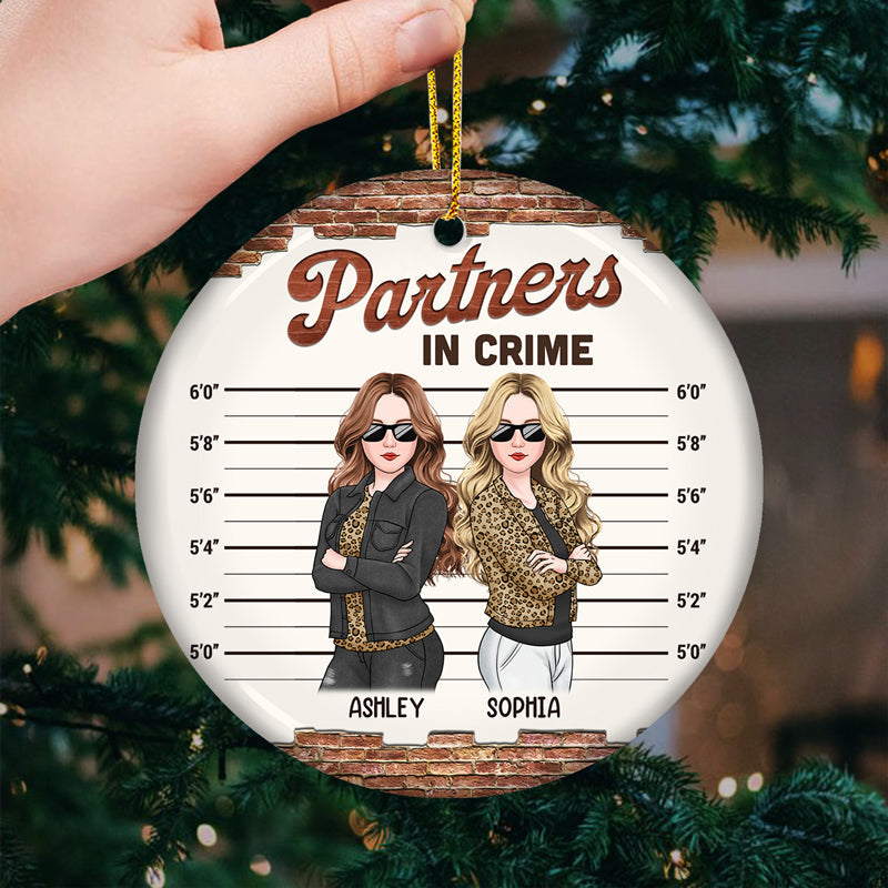 You're The She To My Nanigans - Bestie Personalized Custom Ornament - Ceramic Round Shaped - Christmas Gift For Best Friends, BFF, Sisters