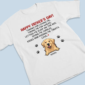 Thanks For Kissing And Feeding Us - Dog Personalized Custom Unisex T-shirt, Hoodie, Sweatshirt - Father's Day, Gift For Pet Owners, Pet Lovers