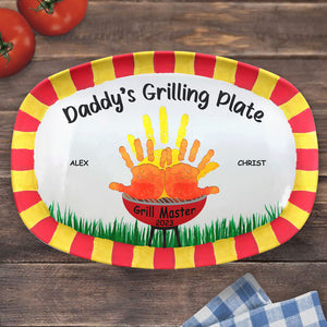 My Daddy, My Master - Family Personalized Custom Platter - Father's Day, Birthday Gift For Dad