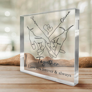 I Want All Of My Lasts To Be With You - Couple Personalized Custom Square Shaped Acrylic Plaque - Gift For Husband Wife, Anniversary