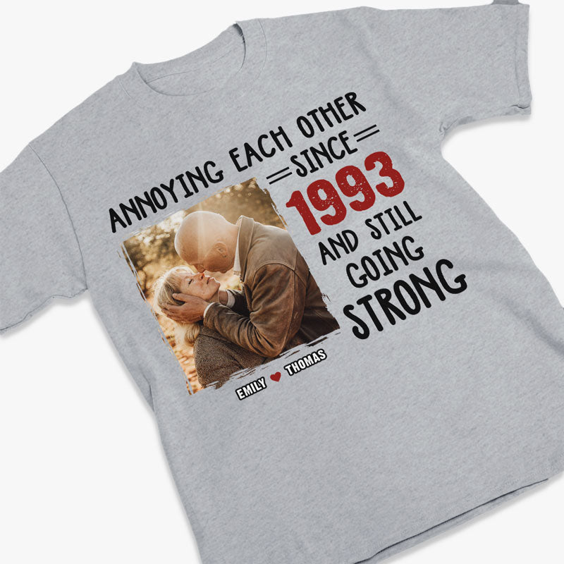 Custom Photo Annoying Each Other Forever - Couple Personalized Custom Unisex T-shirt, Hoodie, Sweatshirt - Gift For Husband Wife, Anniversary