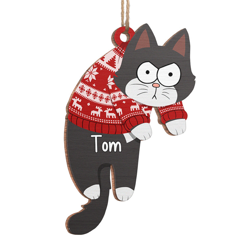 Meowy Christmas And Let The Chaos Ensue - Cat Personalized Custom Ornament - Wood Custom Shaped - Christmas Gift For Pet Owners, Pet Lovers