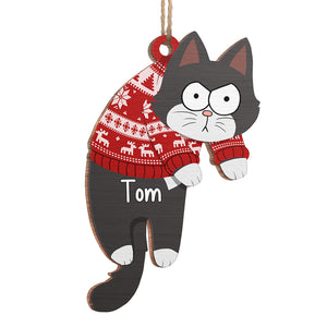 Meowy Christmas And Let The Chaos Ensue - Cat Personalized Custom Ornament - Wood Custom Shaped - Christmas Gift For Pet Owners, Pet Lovers