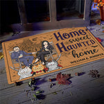 Custom Name Haunted Home Halloween Decor - Personalized Doormat