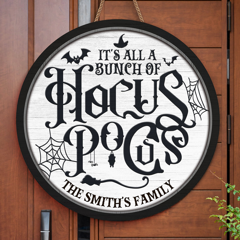 The Good Witch's Family - Family Personalized Custom Round Shaped Home Decor Wood Sign - Halloween Gift For Family Members