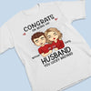 Congrats, You Lucky Bastard - Couple Personalized Custom Unisex T-shirt, Hoodie, Sweatshirt - Gift For Husband Wife, Anniversary