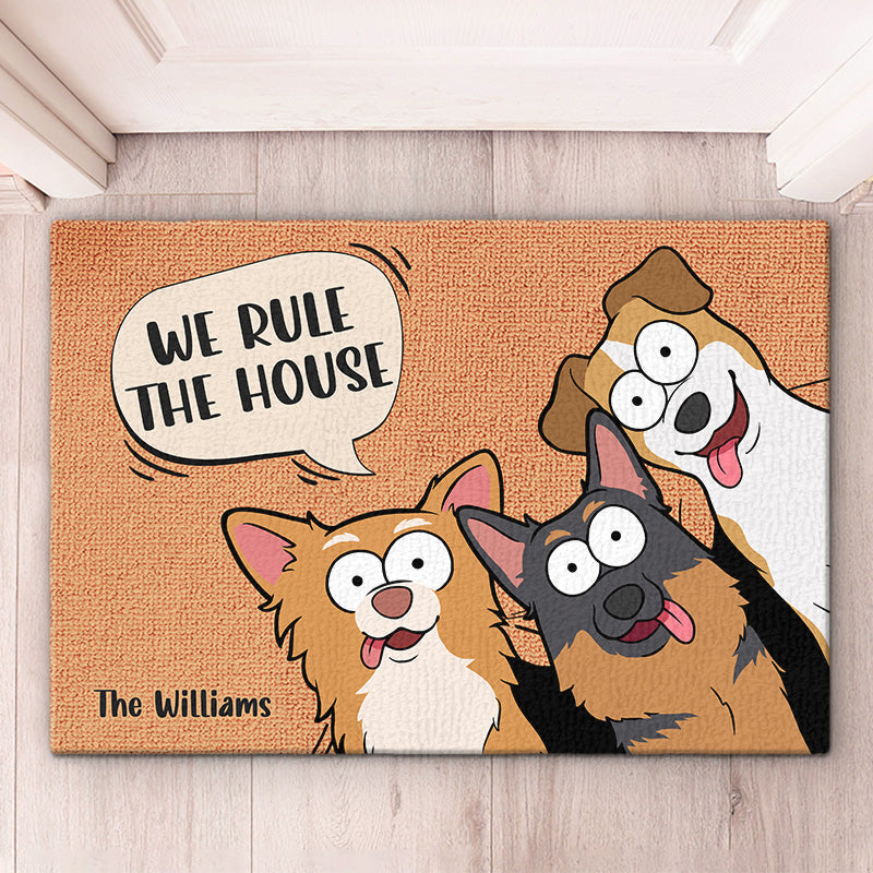 Personalized Welcome to Dog House Doormat, Personalized Dog House Doormat  Dog, Doormat, Dog Gift, Dog mat, Custom Dog - Cartoon Dog Printing Doormat