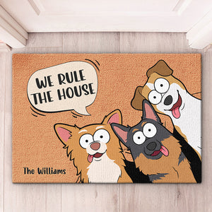 Fur Babies Rule The House - Dog Personalized Custom Decorative Mat - Gift For Pet Owners, Pet Lovers