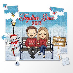 We Belong Together - Couple Personalized Custom Jigsaw Puzzle - Christmas Gift For Husband Wife, Anniversary