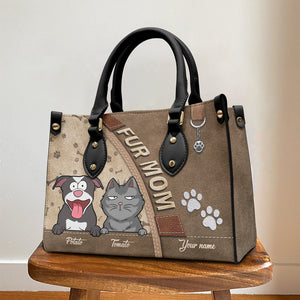 The World's Cutest Dogs - Dog & Cat Personalized Custom Leather Handbag - Gift For Pet Owners, Pet Lovers