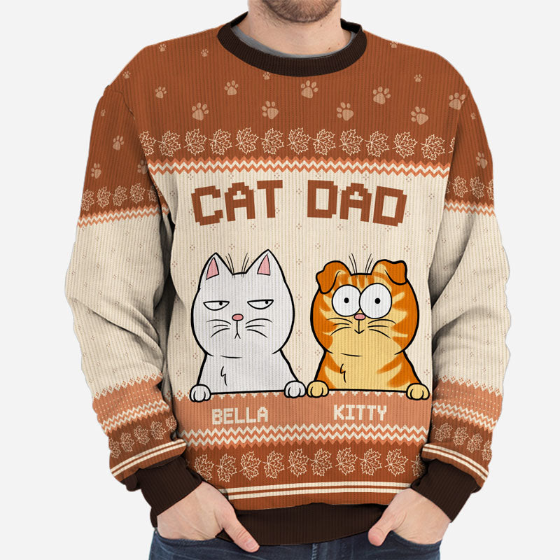 Best Cat Mom Ever - Dog & Cat Personalized Custom Ugly Sweatshirt - Unisex Wool Jumper - Autumn Fall Gift For Pet Owners, Pet Lovers