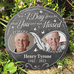 Custom Photo Not A Day Goes By That You Are Not Loved - Memorial Personalized Custom Memorial Stone - Sympathy Gift, Gift For Family Members