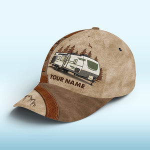 The Mountains Are Calling And I Must Go - Camping Personalized Custom Hat, All Over Print Classic Cap - Gift For Camping Lovers