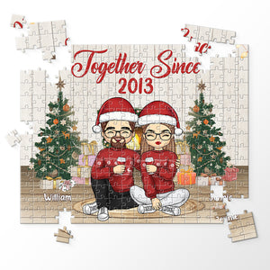 Happy Wife Happy Life - Couple Personalized Custom Jigsaw Puzzle - Christmas Gift For Husband Wife, Anniversary