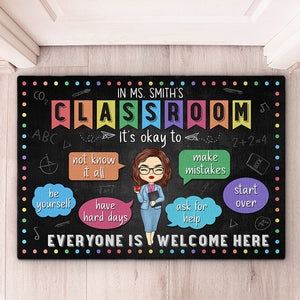 It's Okay To Make Mistakes And Start Over - Teacher Personalized Custom Decorative Mat - Gift For Teacher, Back To School