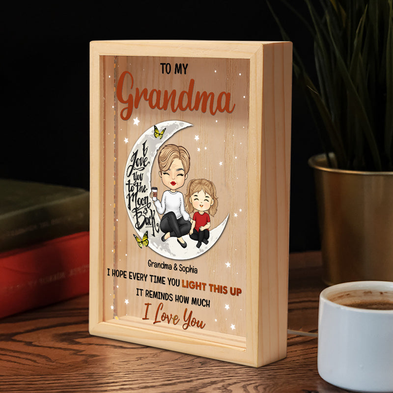 You Are The Best Grandma - Family Personalized Custom Frame Light Box - Birthday Gift For Mom, Grandma
