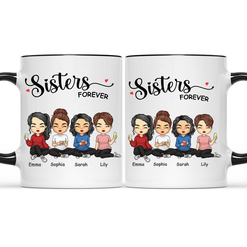 Always Sisters - Bestie Personalized Custom Accent Mug - Gift For Best -  Pawfect House