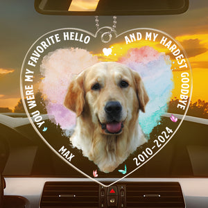 Custom Photo Your Wings Were Ready - Memorial Personalized Custom Car Ornament - Acrylic Custom Shaped - Sympathy Gift For Pet Owners, Pet Lovers
