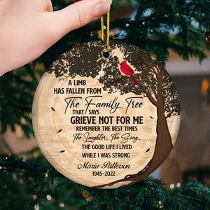 Remember The Best Times - Memorial Personalized Custom Ornament - Ceramic Round Shaped - Sympathy Gift For Family Members