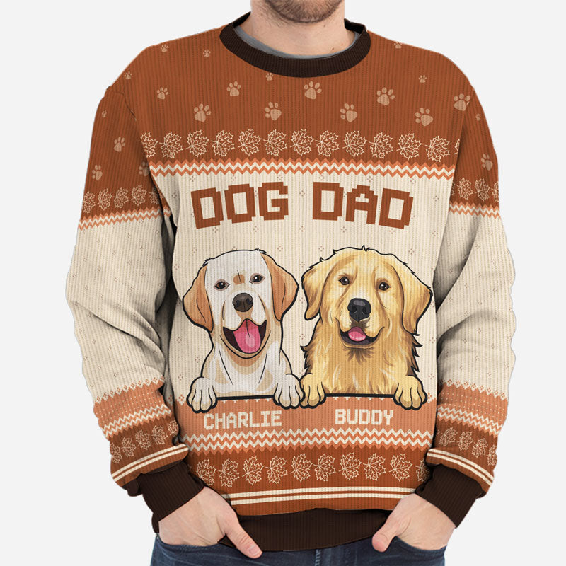 Follow Me Everywhere - Dog & Cat Personalized Custom Ugly Sweatshirt - Unisex Wool Jumper - Autumn Fall Gift For Pet Owners, Pet Lovers