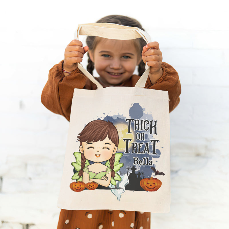 I Put A Spell On You - Family Personalized Custom Tote Bag - Halloween Gift For Kid