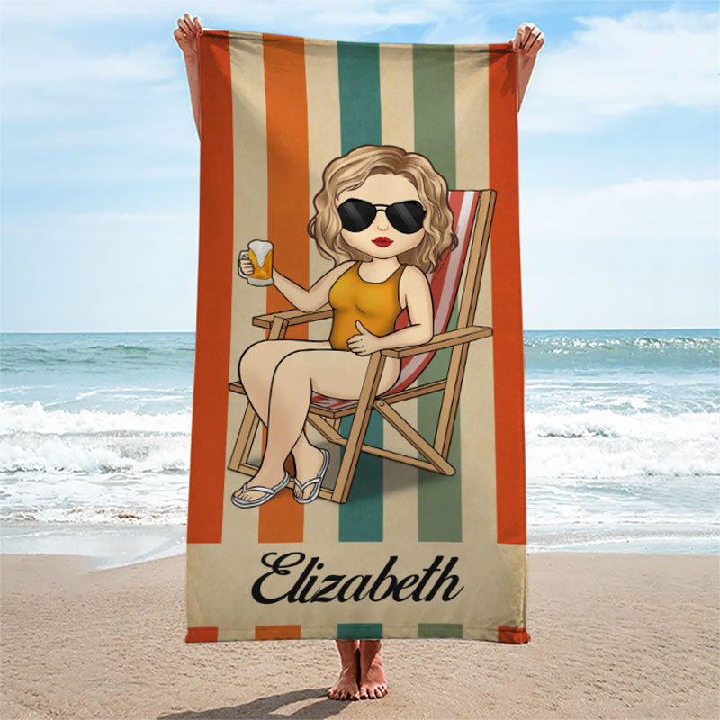 Enjoy Summer Life In Your Own Way - Bestie Personalized Custom Beach Towel - Gift For Best Friends, BFF, Sisters