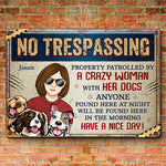 Custom Name Funny Dog Lover Gifts for Women - Personalized Metal Sign