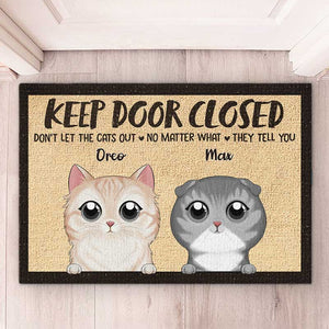 Don't Let My Fur Babies Out - Cat Personalized Custom Decorative Mat - Gift For Pet Owners, Pet Lovers