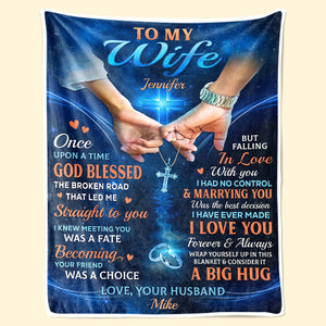 Wrap Yourself Up In This Blanket - Couple Personalized Custom Blanket - Gift For Husband Wife, Anniversary