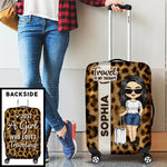 Custom Name Leopard Travel Gifts for Women - Personalized Luggage Cover