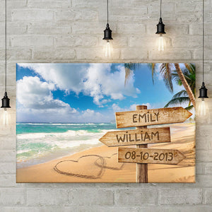 Forever And Always - Couple Personalized Custom Horizontal Canvas - Gift For Husband Wife, Anniversary