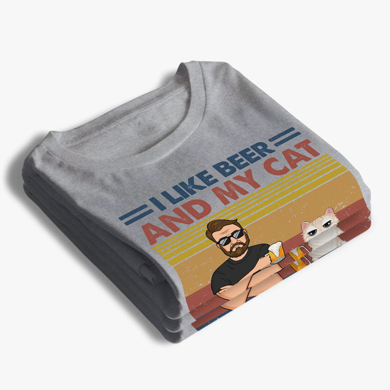 I Like Wine And My Cats - Cat Personalized Custom Unisex T-shirt, Hoodie, Sweatshirt - Gift For Pet Owners, Pet Lovers