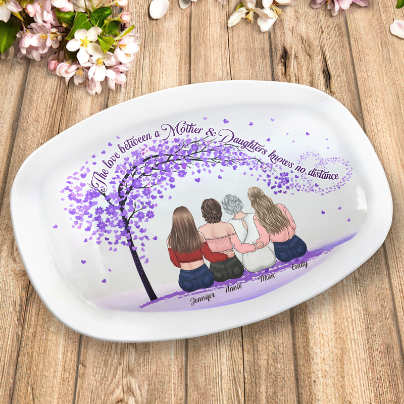 The Eternal Love Between Us - Family Personalized Custom Platter - Mother's Day, Birthday Gift For Mom