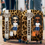 Custom Name Leopard Travel Gifts for Women - Personalized Luggage Cover
