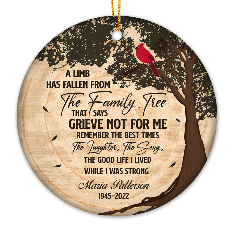 Remember The Best Times - Memorial Personalized Custom Ornament - Ceramic Round Shaped - Sympathy Gift For Family Members