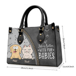 Follow Me Everywhere - Dog & Cat Personalized Custom Leather Handbag - Gift For Pet Owners, Pet Lovers