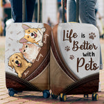 Life Is Better With Cats Travel Gift for Cat Lovers - Luggage Cover