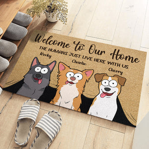 Human, We Know You're Here - Dog Personalized Custom Decorative Mat - Gift For Pet Owners, Pet Lovers