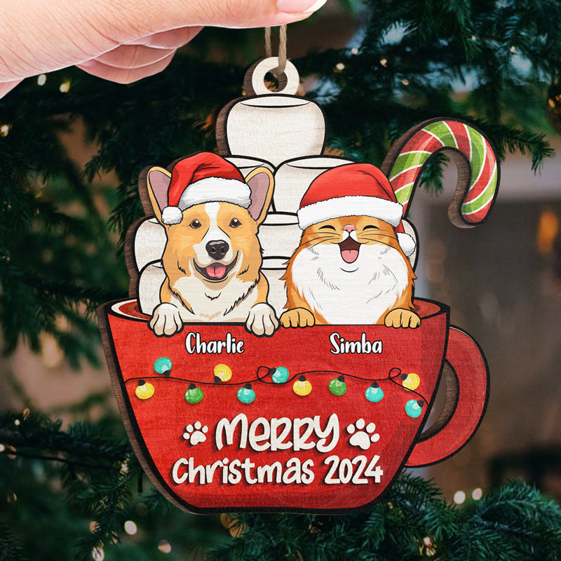 Have A Sweet Pawlidays - Dog & Cat Personalized Custom Ornament - Wood Unique Shaped - Christmas Gift For Pet Owners, Pet Lovers