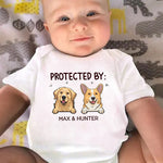 Our Little Baby's Friends - Dog & Cat Personalized Custom Baby Onesie - Baby Shower Gift, Gift For Pet Lovers, Pet Owners