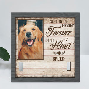 Custom Photo Forever In My Heart - Memorial Personalized Custom Pet Loss Sign, Collar Frame - Sympathy Gift, Gift For Pet Owners, Pet Lovers