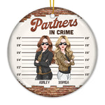 You're The She To My Nanigans - Bestie Personalized Custom Ornament - Ceramic Round Shaped - Christmas Gift For Best Friends, BFF, Sisters