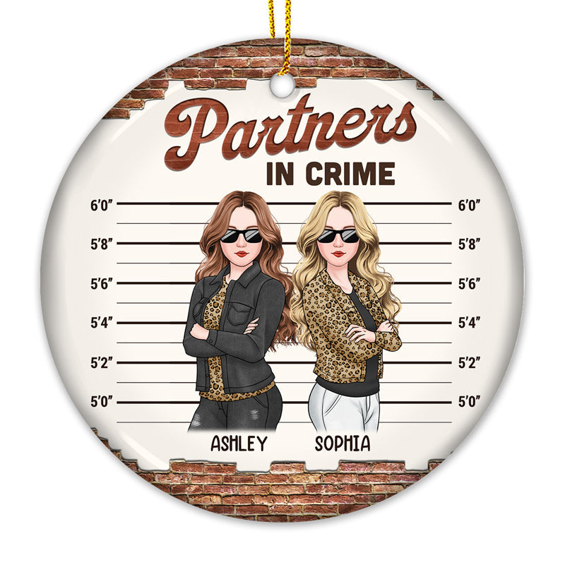 You're The She To My Nanigans - Bestie Personalized Custom Ornament - Ceramic Round Shaped - Christmas Gift For Best Friends, BFF, Sisters