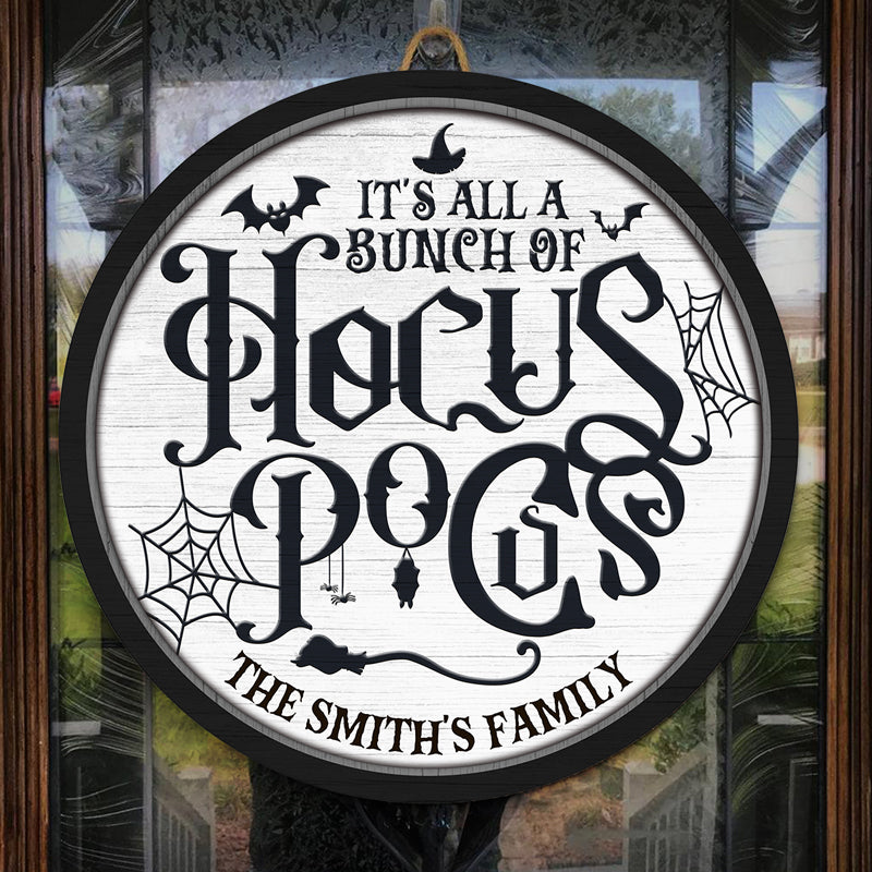 The Good Witch's Family - Family Personalized Custom Round Shaped Home Decor Wood Sign - Halloween Gift For Family Members